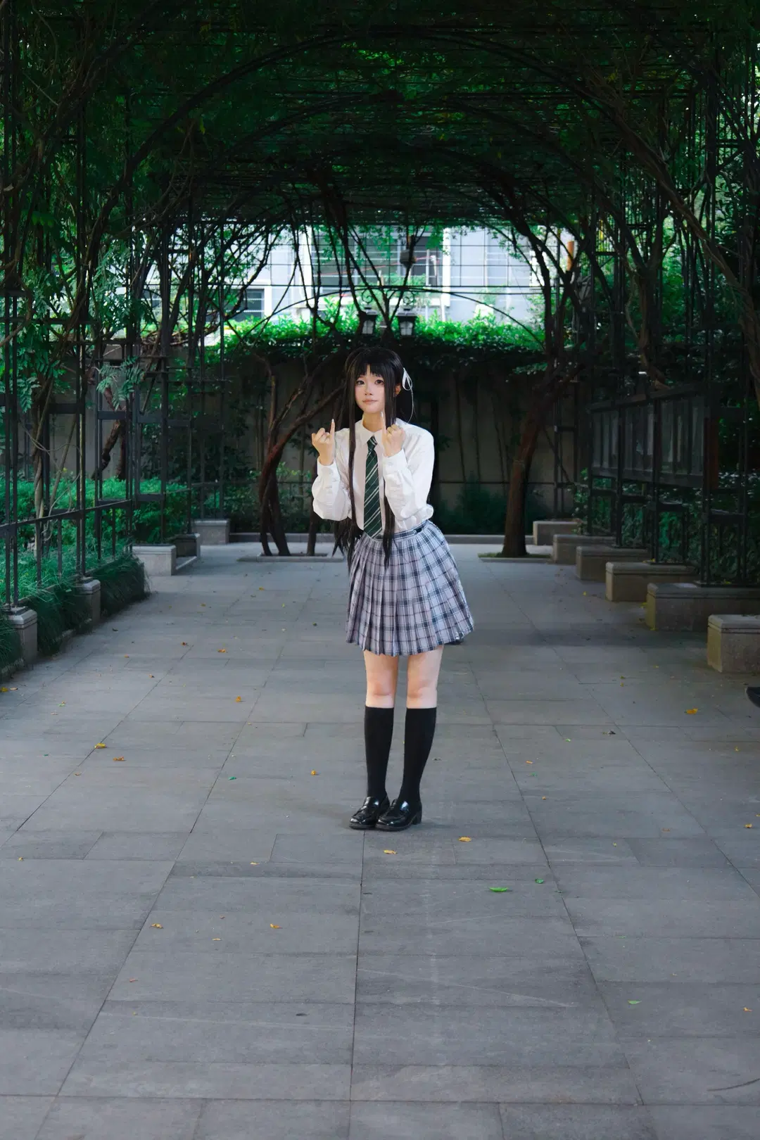 外景摄影, jk制服, gbc, 黑丝过膝袜, 安和昴cos