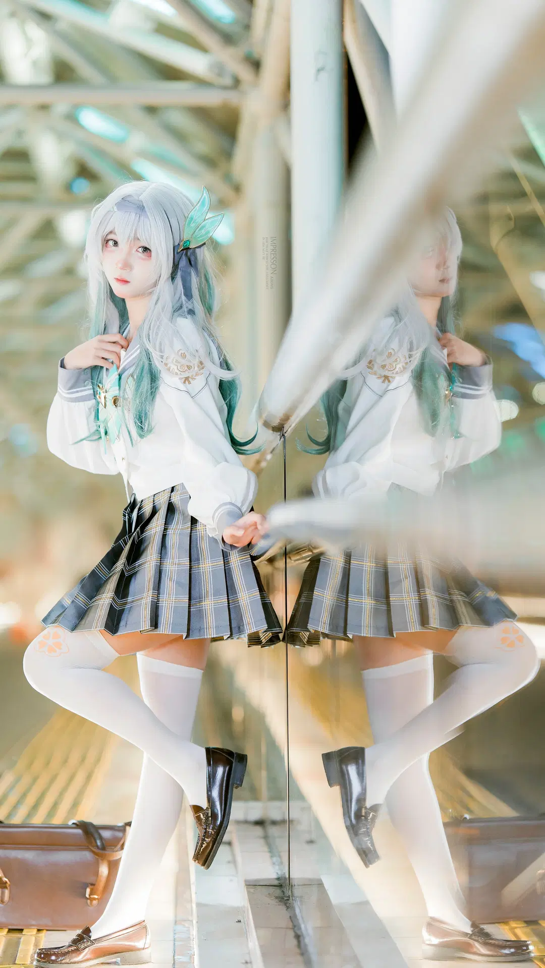 二次元撮影, 崩壊：スターレイル, ホタル コスプレ, ホタル JK, 白ニーハイソックス