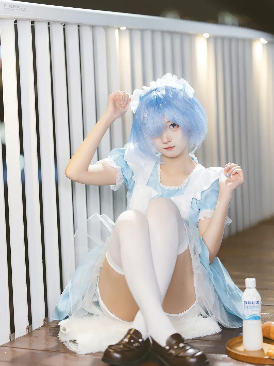 【蕾姆cos】夜色下的白丝女仆，来口面包吗 - 阿宏 - 第3张
