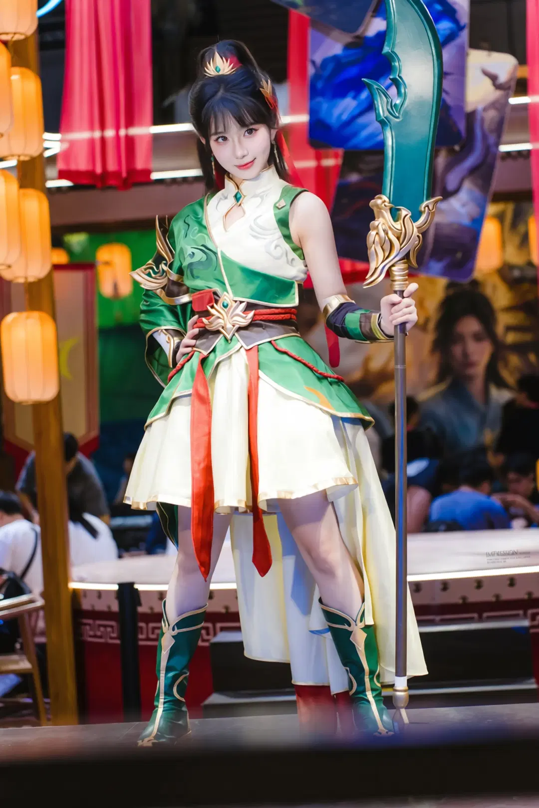 【関銀屏コスプレ】『三国殺』蜀の女武将、碧色の中国風コスプレスタイル - 阿宏 - 3枚目