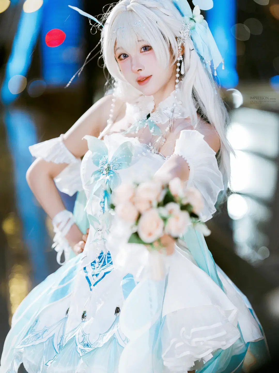 【流萤cos】雨夜流光下的崩坏星穹铁道白蓝幻梦 - 阿宏 - 第5张