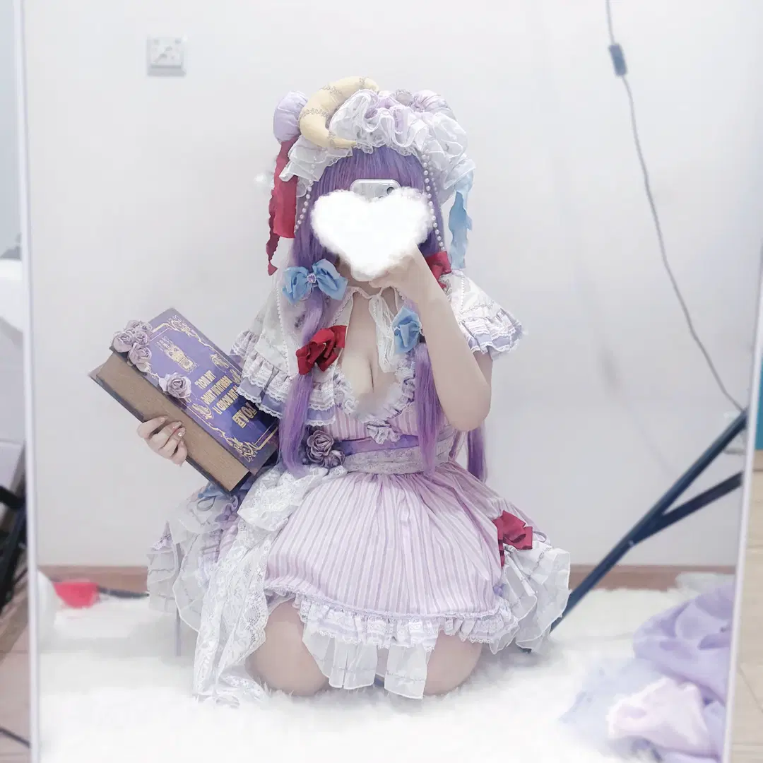 东方project, 洛丽塔, 二次元cosplay, 帕秋莉诺蕾姬cos, 丝袜