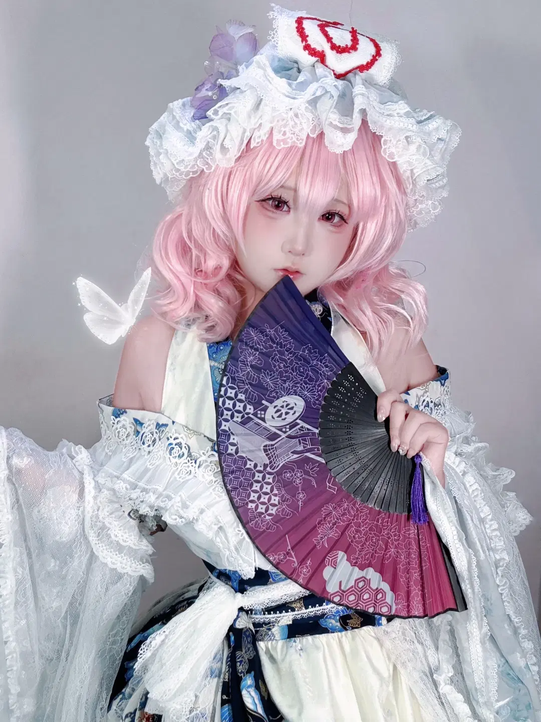 [Saigyouji Yuyuko cosplay] Touhou Project: Gorgeous and Elegant Japanese-Style Fitting by 小熊美奈子 - Image 2
