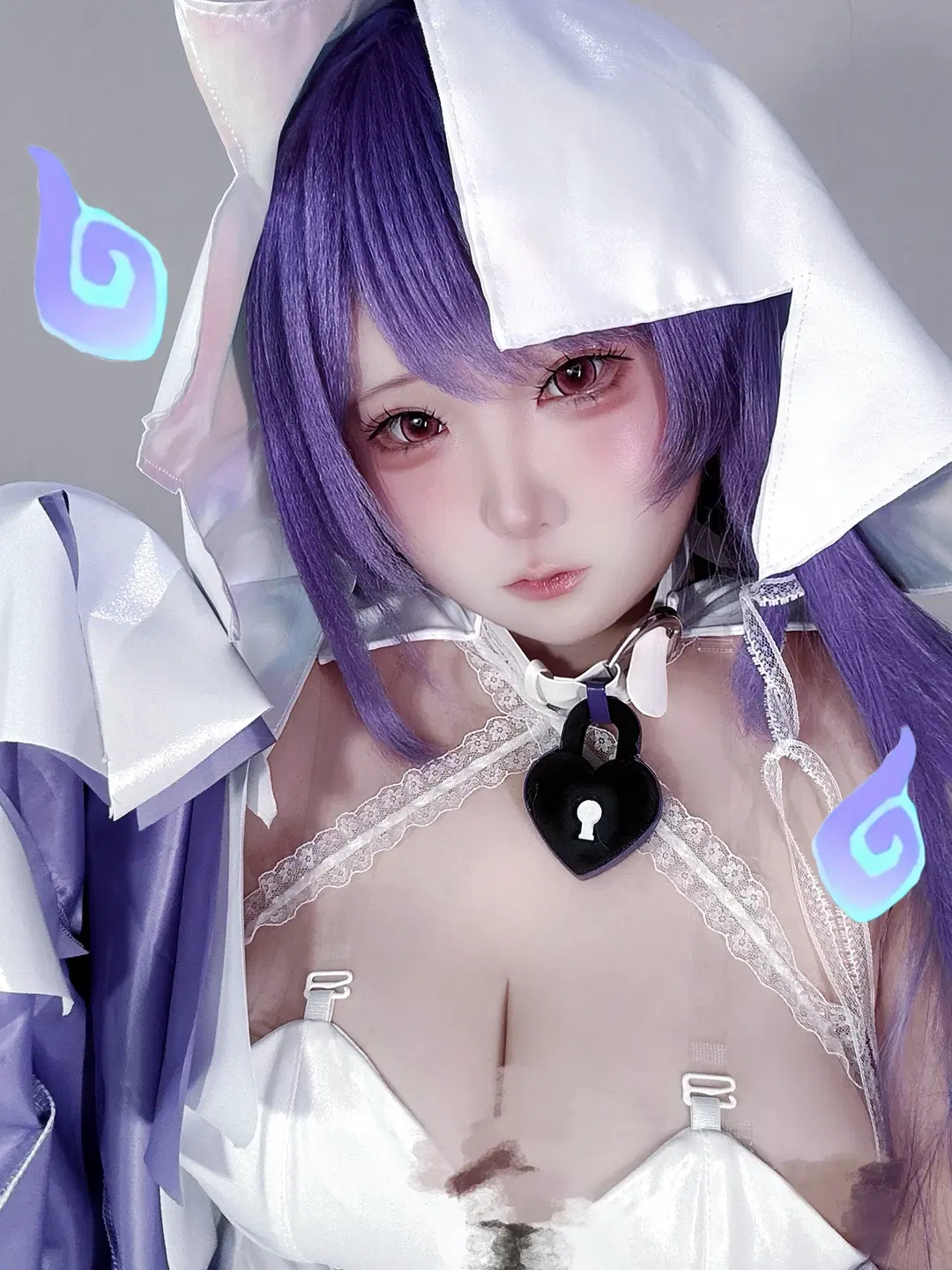 【幽灵玛莉嘉cos】喵斯快跑的暗黑系紫发少女 - 小熊美奈子 - 第2张