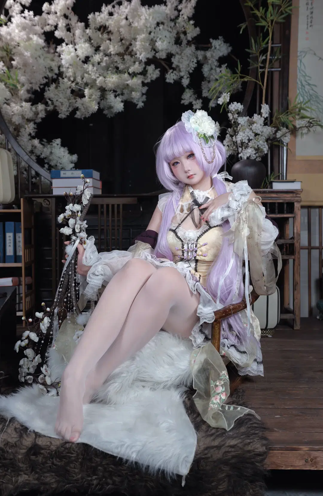東方Project, 白ストッキング, 古風, 九十九弁々コスプレ, 付喪神