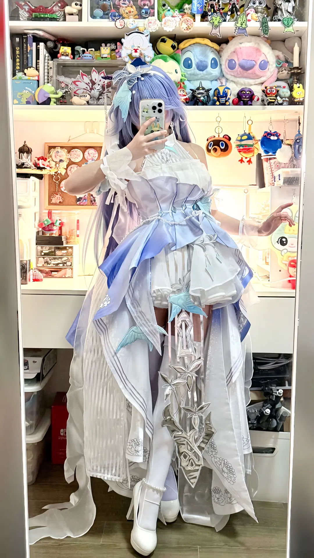 Honkai Impact 3rd, Anime style try-on, Fu Hua cosplay, Azure Court, Stockings