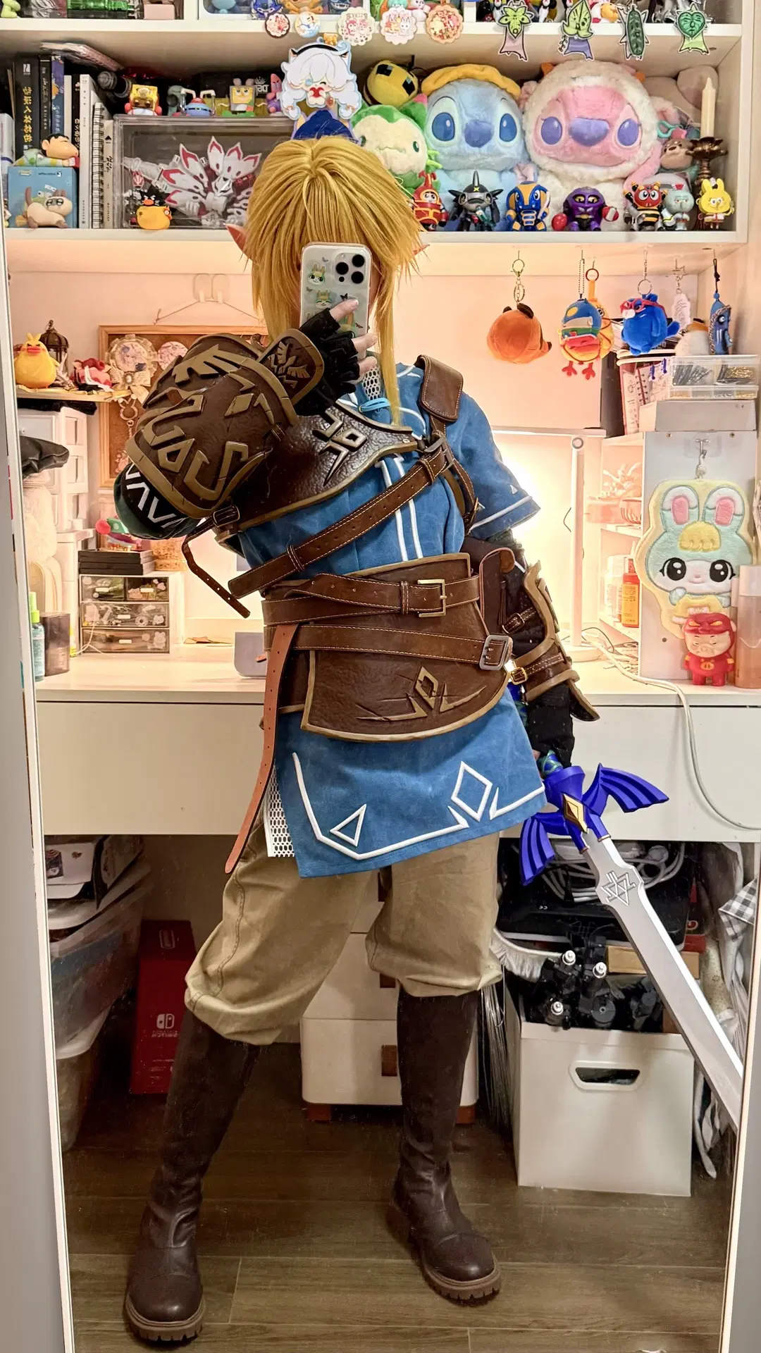 【林克cos】王國之淚試衣，這身皮革質感真的絕了 - 好想吃饭 - 第2張
