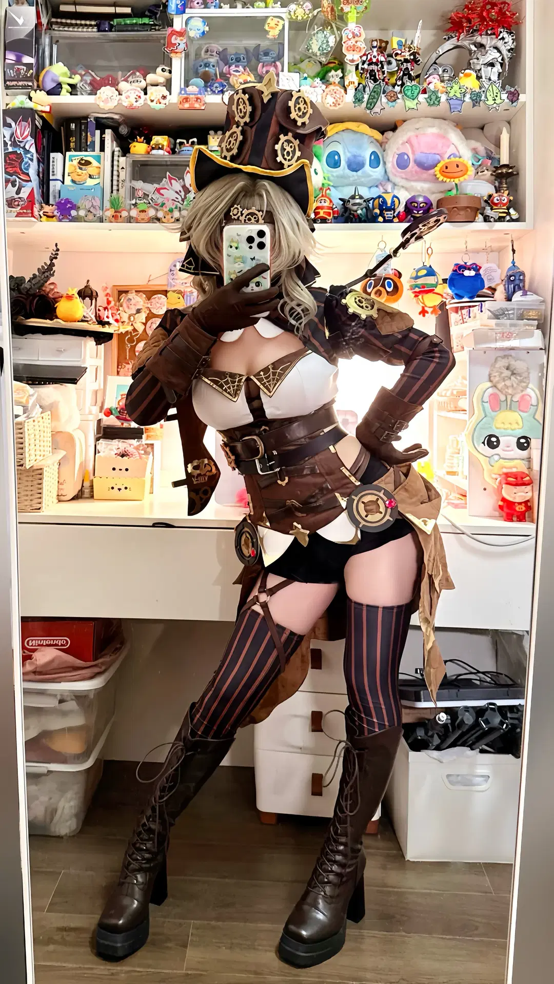 崩坏3, cosplay试衣, 蒸汽朋克, 丝袜, 维尔薇cos
