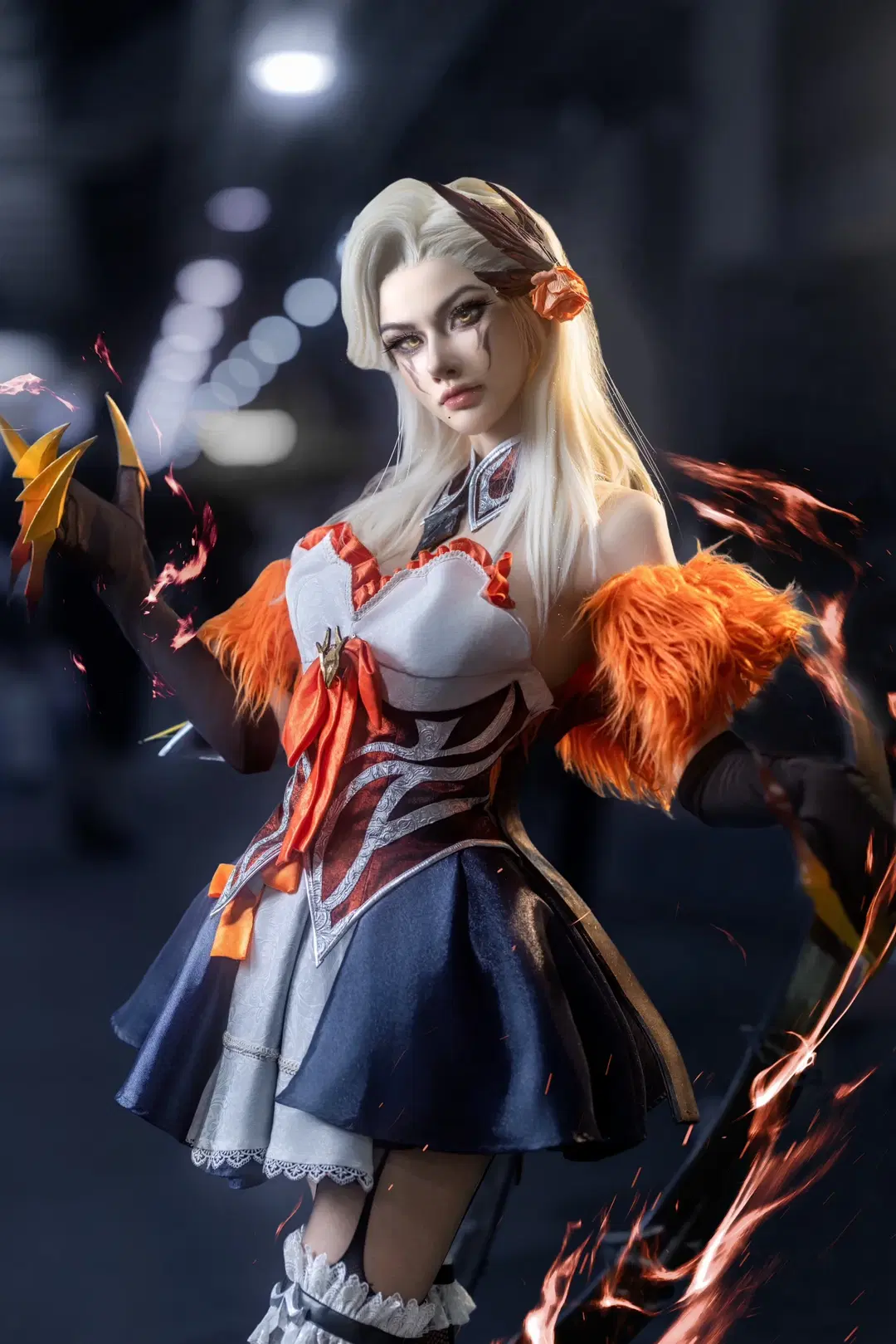 cosplay, 漫展场照, 黑丝, 英雄联盟, 西部魔影伊芙琳cos