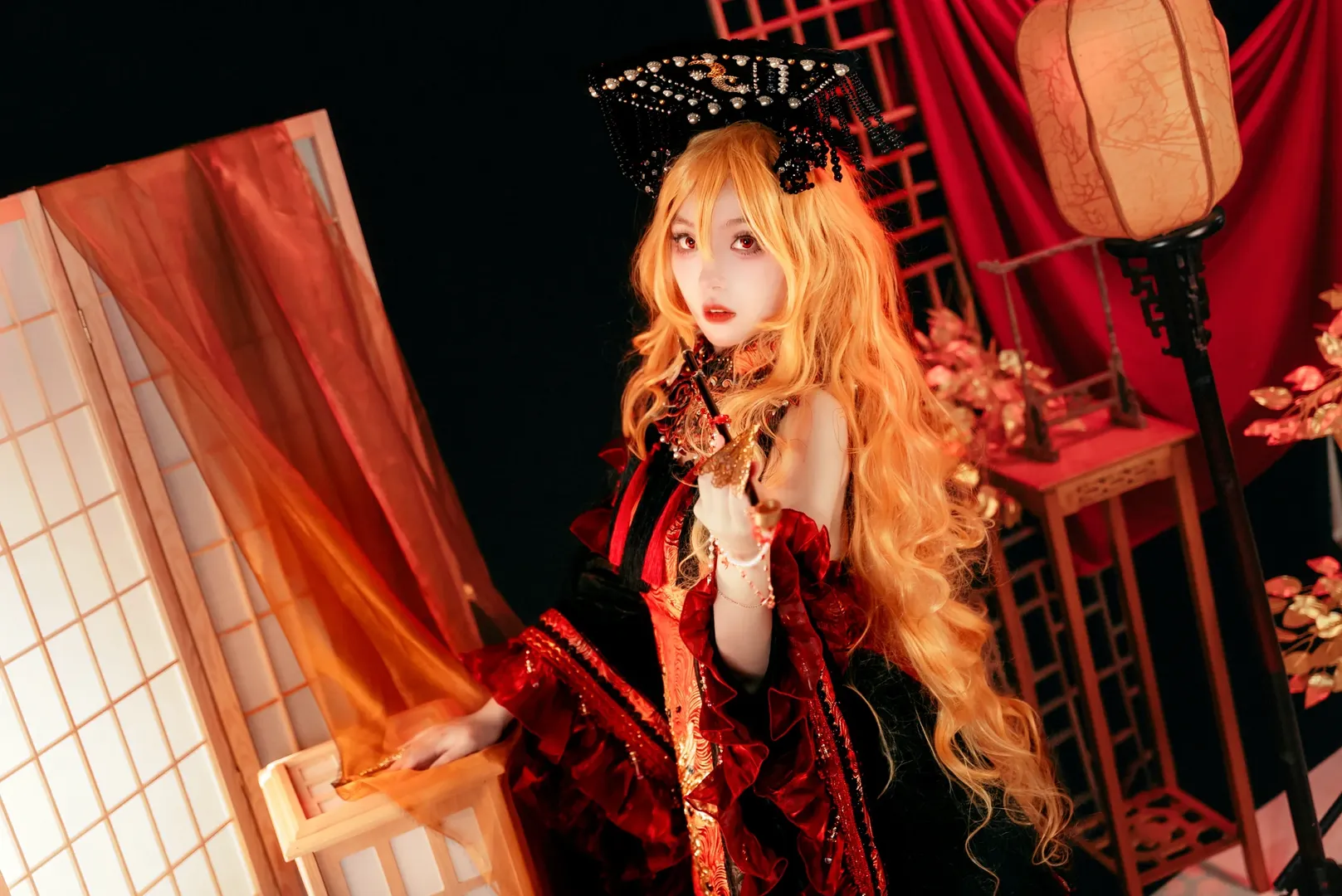 东方Project, cosplay正片, 黑丝, 纯狐cos, 东方绀珠传 - 第1张