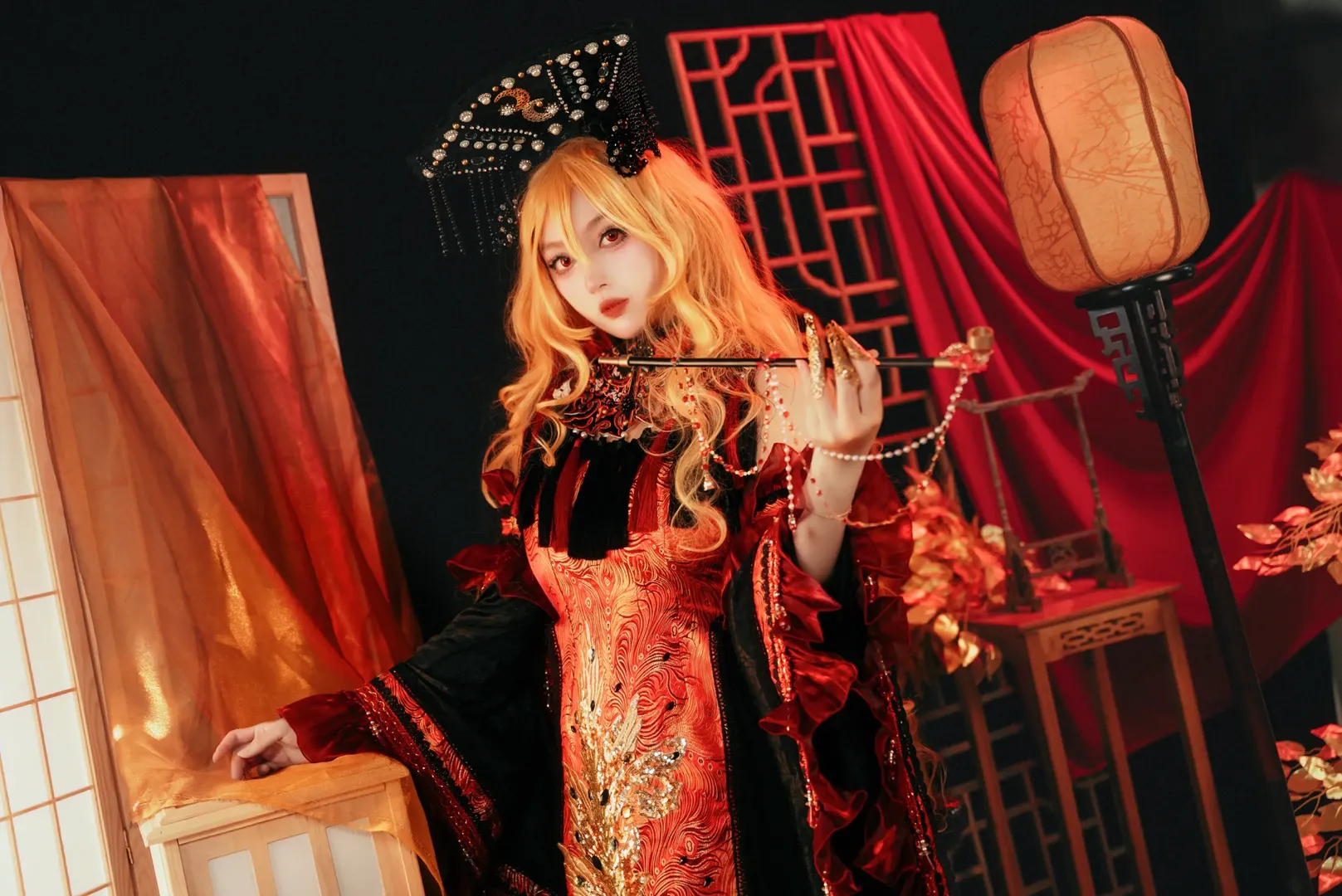 东方Project, cosplay正片, 黑丝, 纯狐cos, 东方绀珠传 - 第7张
