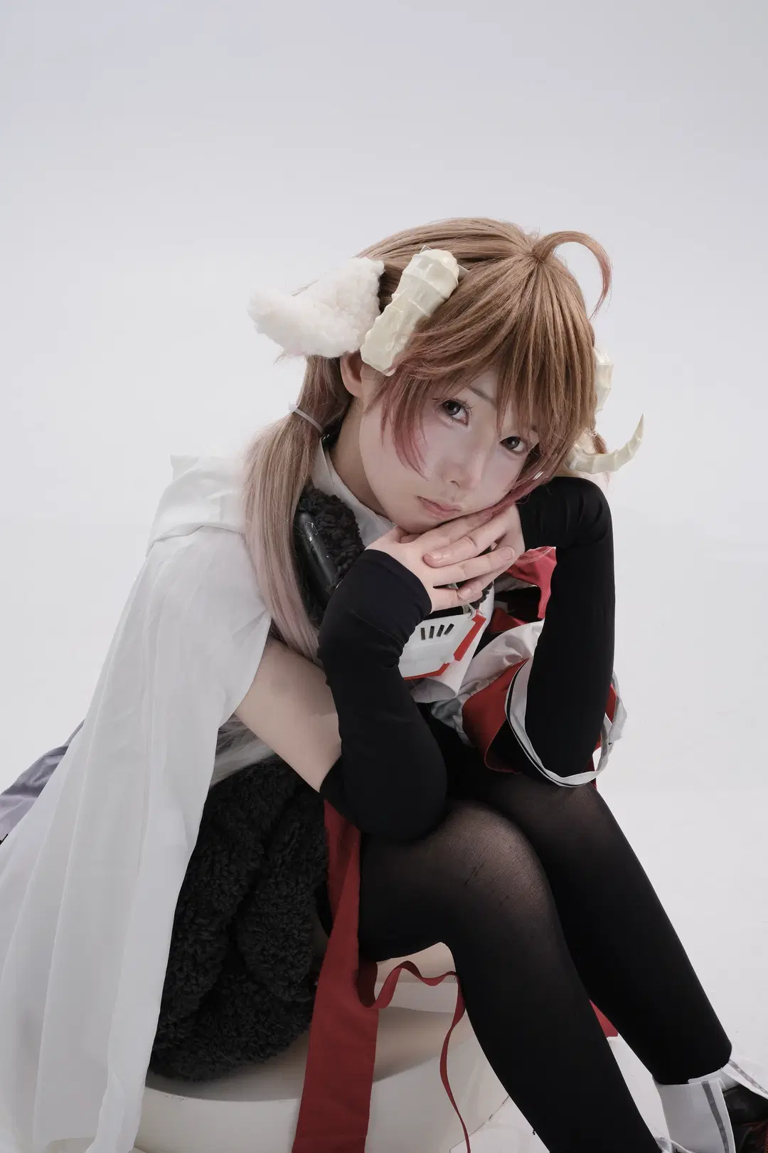 明日方舟, 艾雅法拉cos, cosplay正片, 黑丝, 白棚摄影
