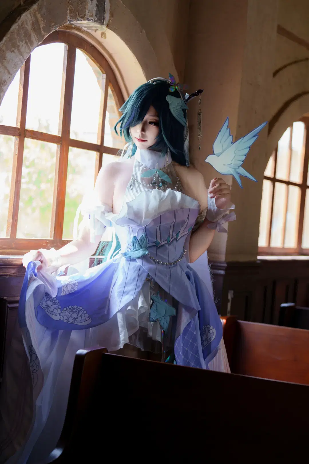 Honkai Impact 3rd, Fu Hua cosplay, Azure Empyrea, Azure Court, Stockings