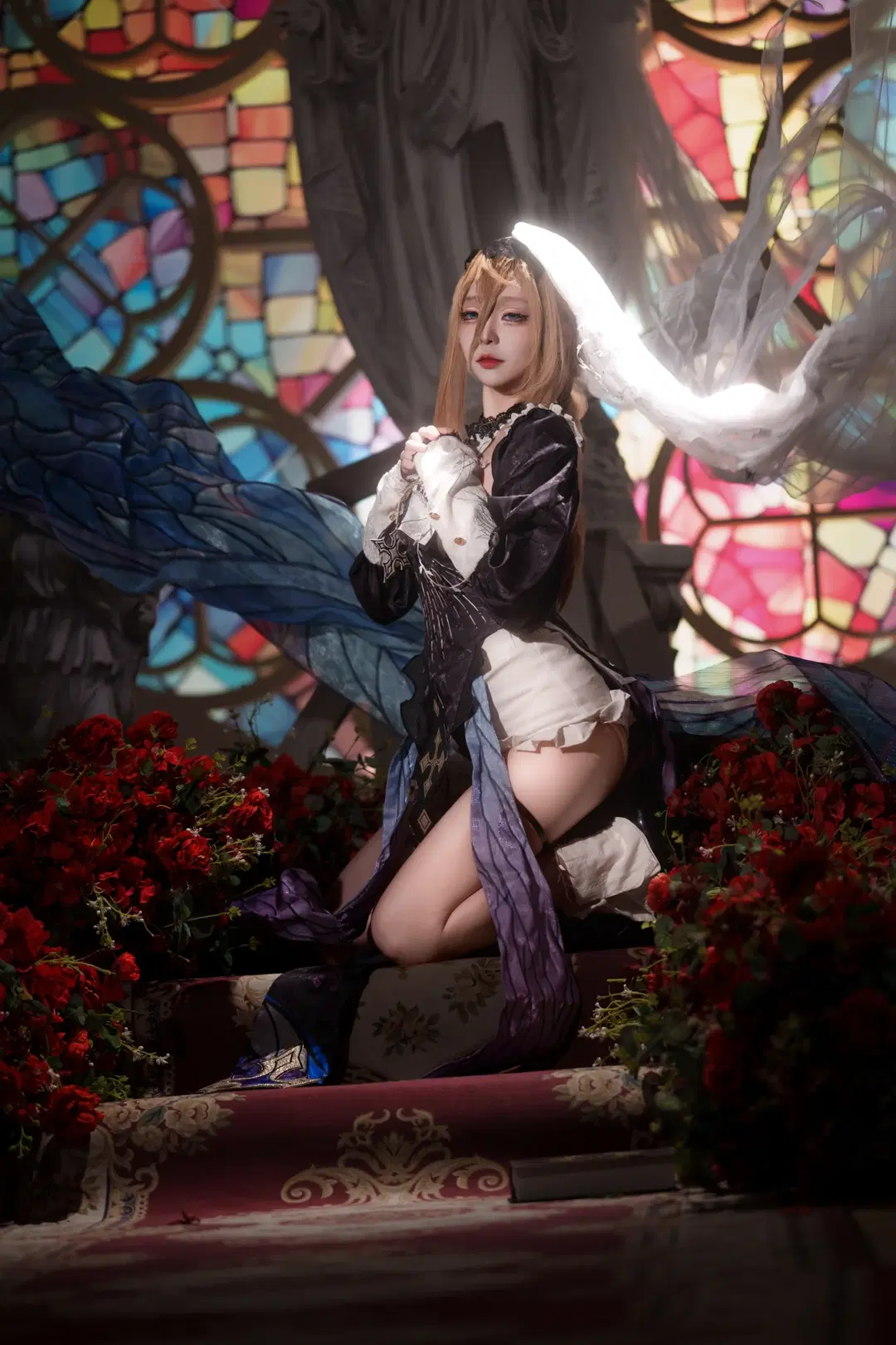 [Aponia cosplay] Honkai Impact 3rd: The Dark Aesthetics of The Thirteen Flame-Chasers Nun by 芷雪睡不醒 - Image 3