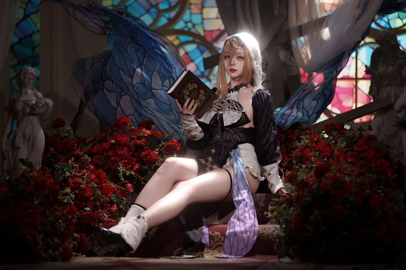 [Aponia cosplay] Honkai Impact 3rd: The Dark Aesthetics of The Thirteen Flame-Chasers Nun by 芷雪睡不醒 - Image 4