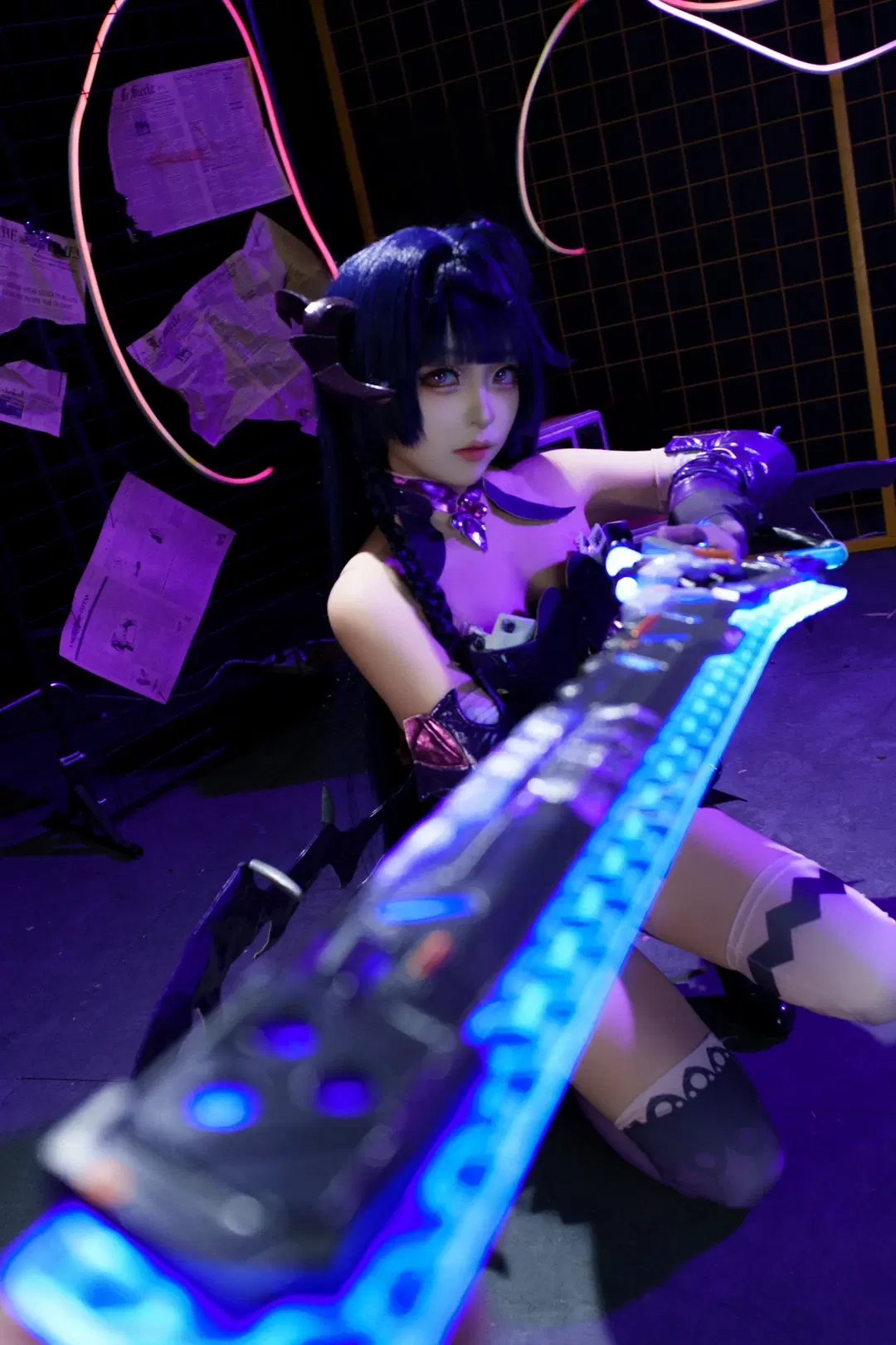 【雷电芽衣cos】崩坏3赛博魅魔风，冷门皮的独特魅力 - 芷雪睡不醒 - 第3张