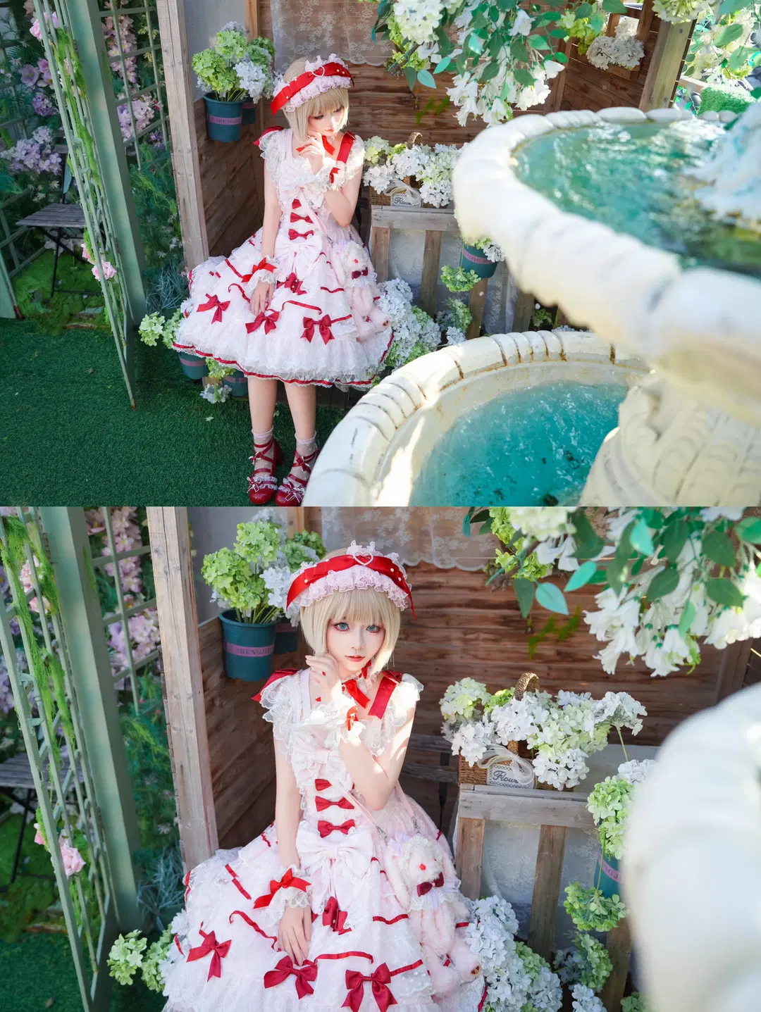 「月汐蝶引」ロリータファッション：陽光が紡ぐ童話の雰囲気 - 洛城雪Yuki - 2枚目