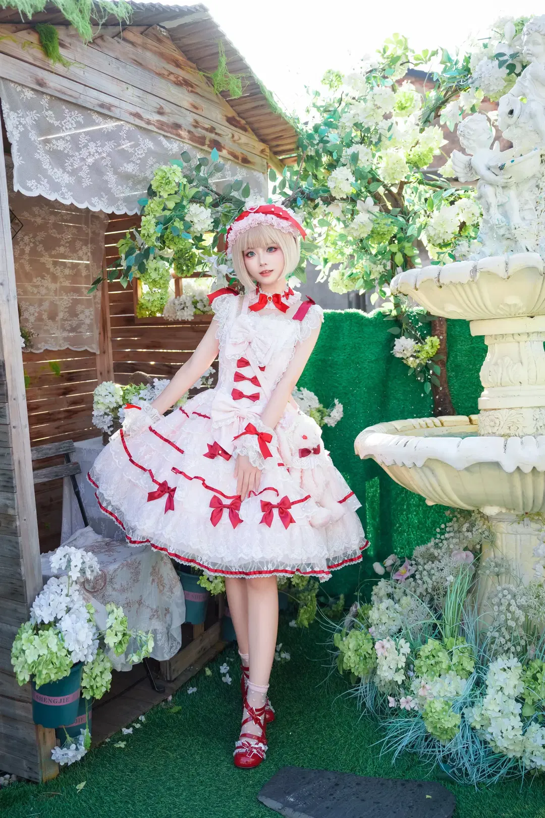 Lolita, 洛麗塔穿搭, 戶外人像攝影, 童話氛圍感, 月汐蝶引