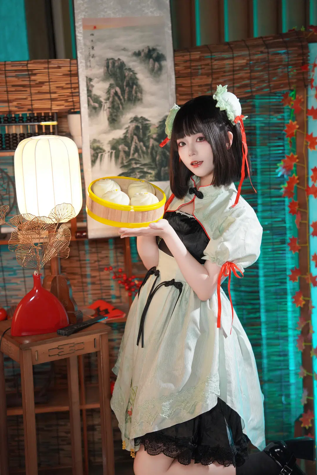 中华风lolita遇上国风女仆装，这套中华娘写真太有反差感了 - 洛城雪Yuki - 第2张