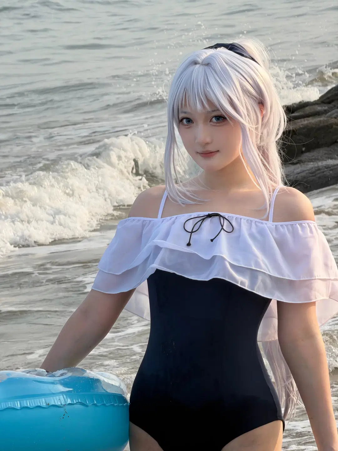 【月雪宫子cos】ba海边正常泳装拍摄记录 - 曲laugh_2 - 第2张