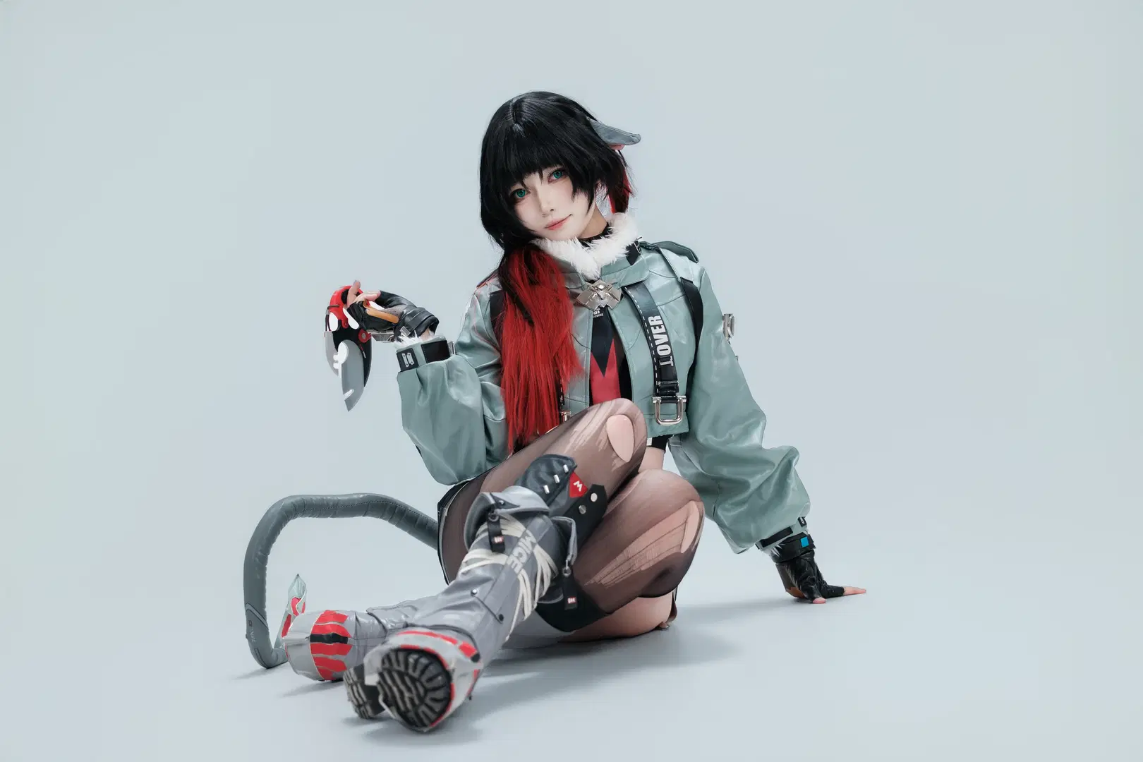 【简杜cos】绝区零薄荷绿夹克与红黑挑染的视觉记录 - 牢友今天拍照了吗 - 第3张