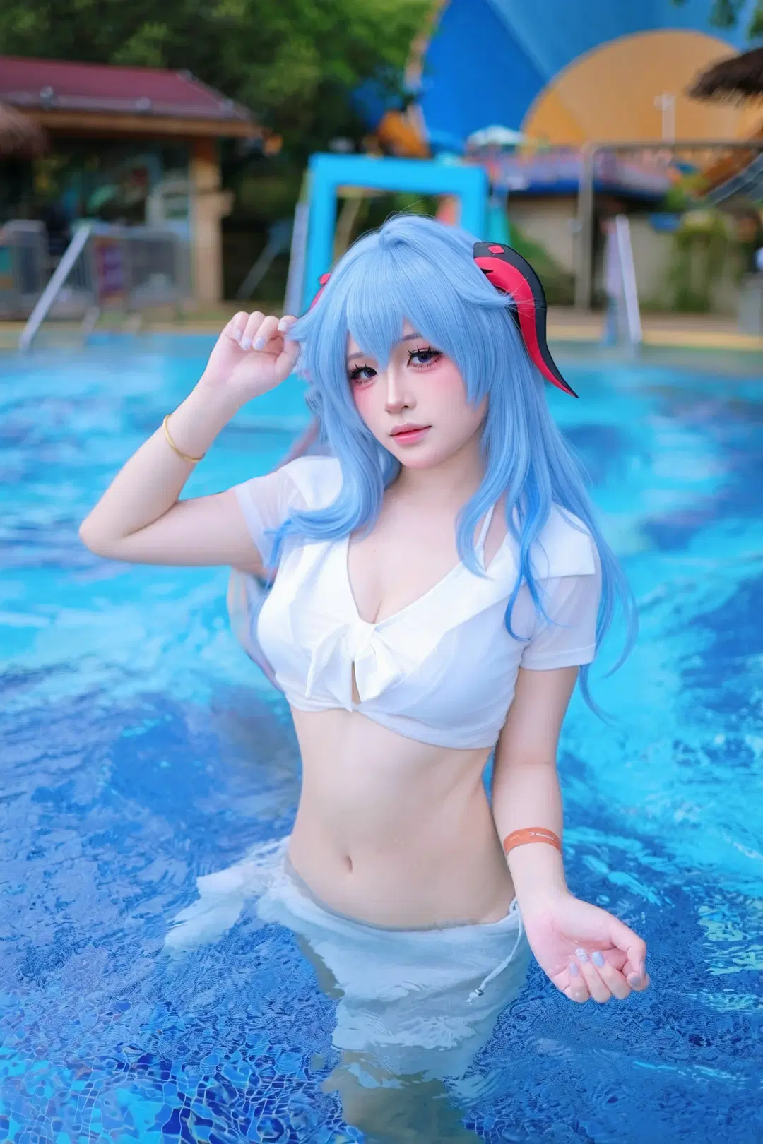 [Ganyu Cosplay] Waterside Chimelong Swimwear Shoot Sharing by 小八摄影 - Image 3