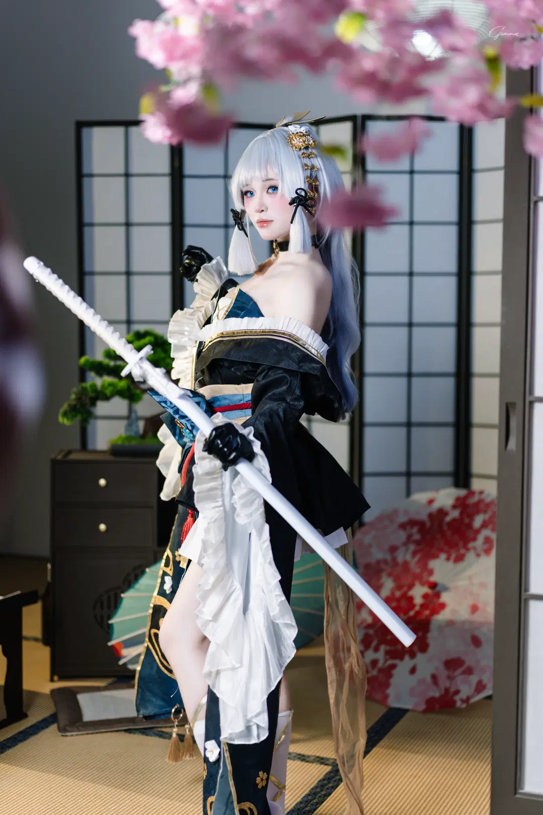 【神裡綾華cos】霜刃生賀，稻妻和風寫真 - 小八摄影 - 第2張
