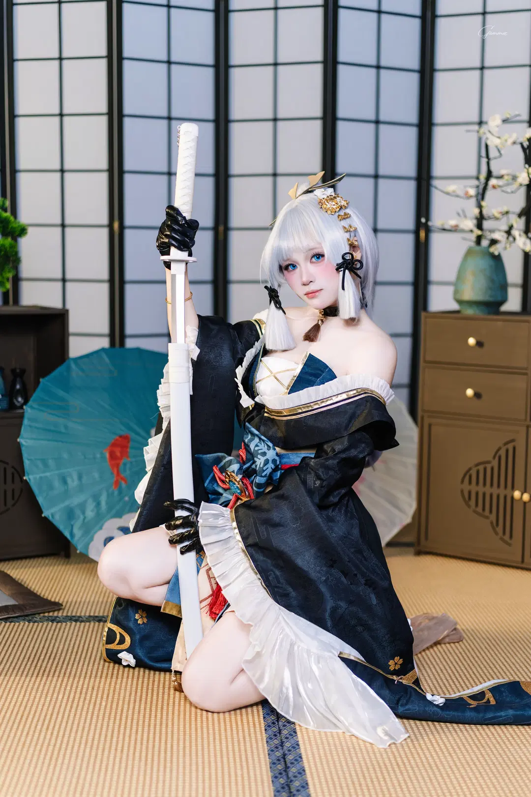 【神裡綾華cos】霜刃生賀，稻妻和風寫真 - 小八摄影 - 第3張