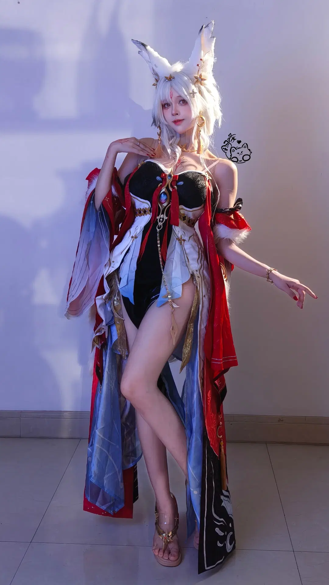 鸣潮, cosplay, 兽耳, 高开叉, 心月狐cos