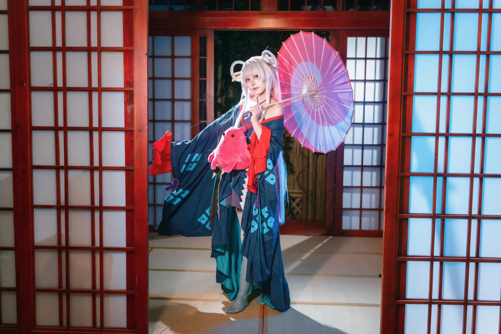 超時空輝夜姬月見八千代cos，燈籠下的和風少女 - 一千零一问 - 第4張