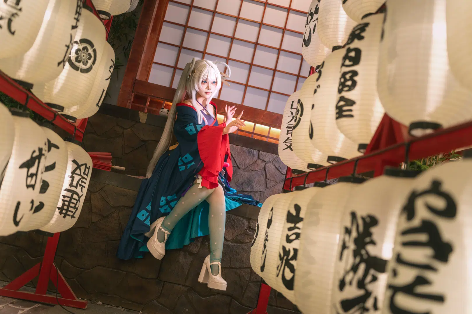 超時空輝夜姬月見八千代cos，燈籠下的和風少女 - 一千零一问 - 第7張