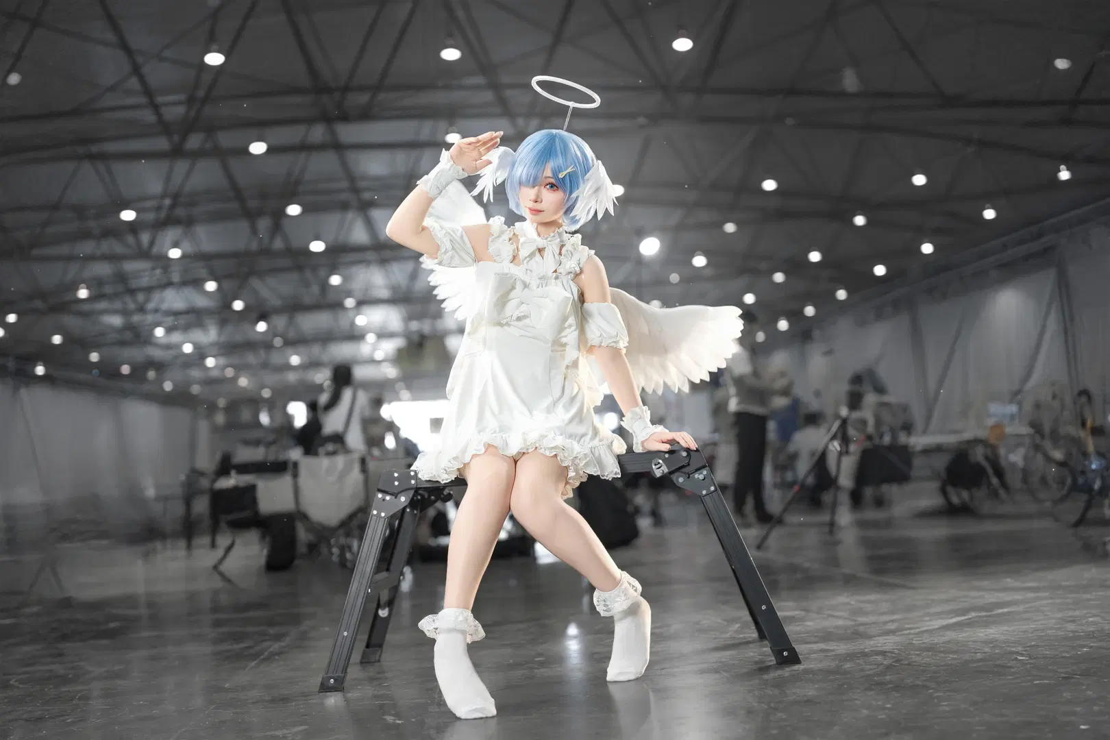 漫展场照, 蕾姆cos, cosplay摄影, Re:从零开始的异世界生活, 天使造型