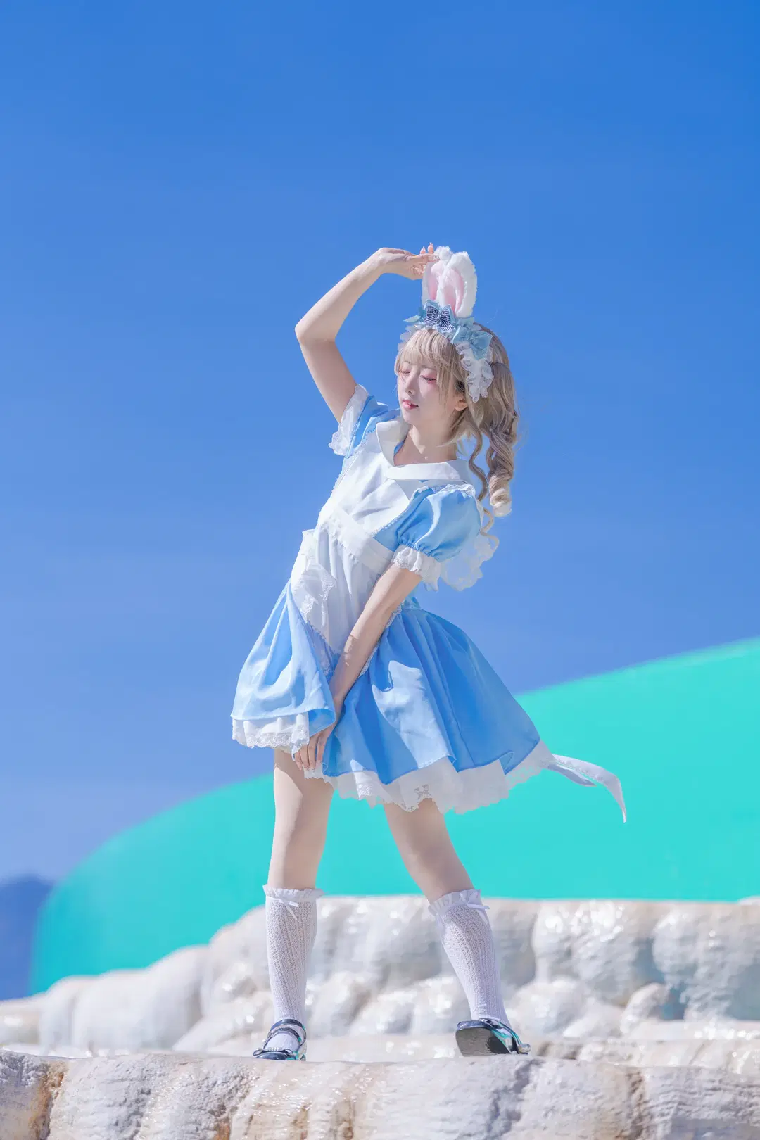 蓝白Lolita兔耳旅拍日记 - 夏尔 - 第2张