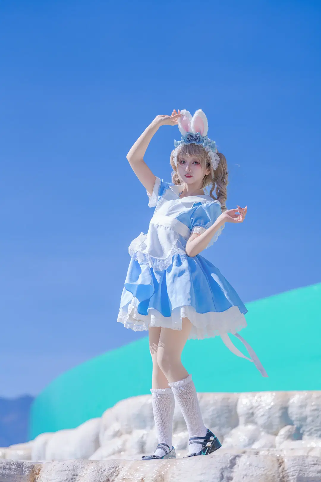 蓝白Lolita兔耳旅拍日记 - 夏尔 - 第3张