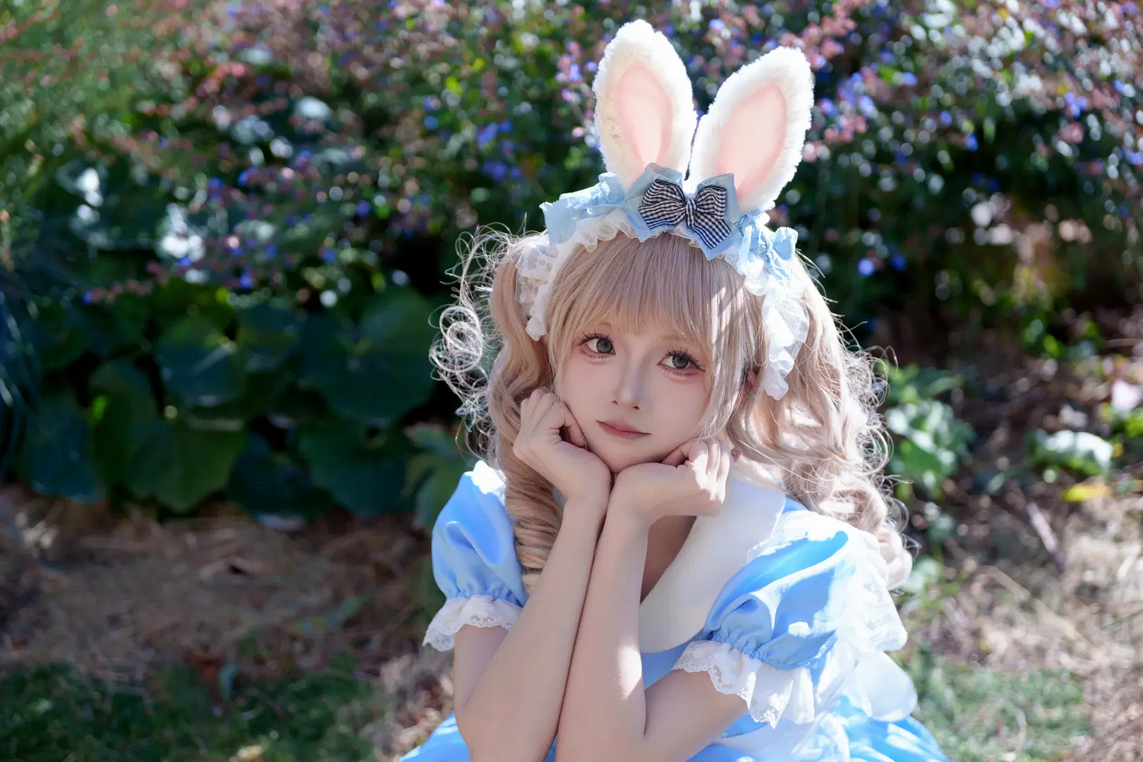蓝白Lolita兔耳旅拍日记 - 夏尔 - 第5张