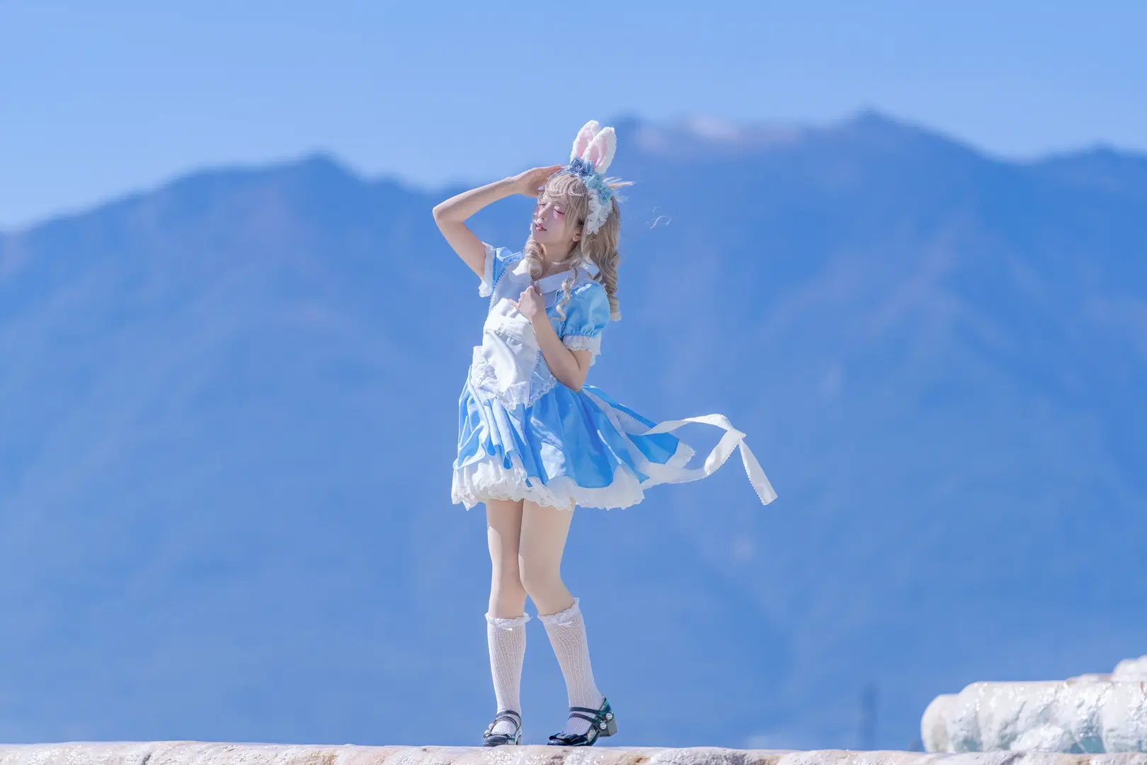 蓝白Lolita兔耳旅拍日记 - 夏尔 - 第6张