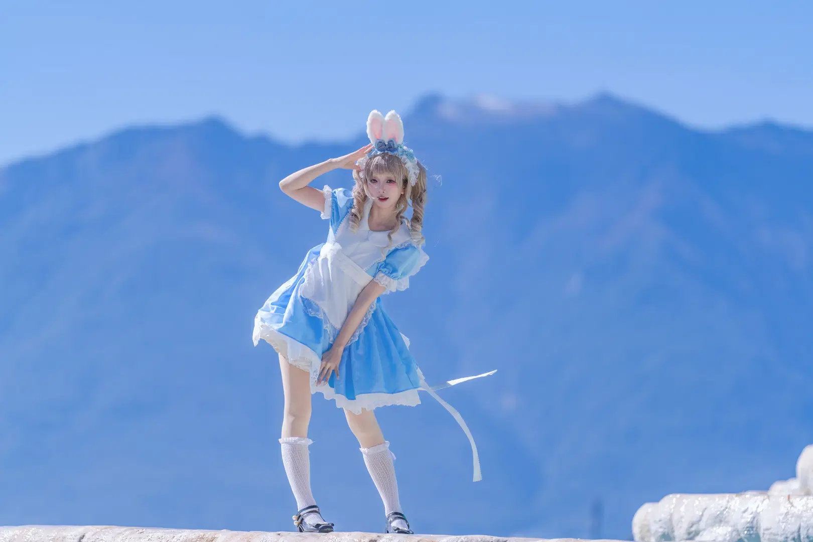 蓝白Lolita兔耳旅拍日记 - 夏尔 - 第7张