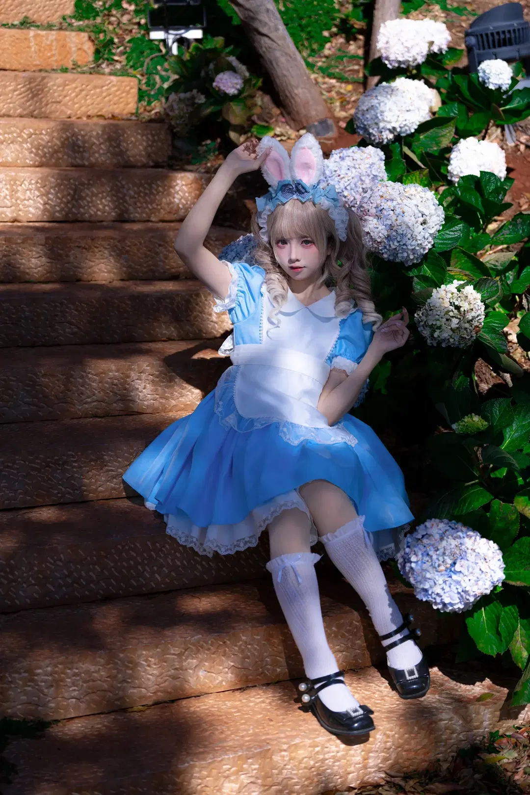 蓝白Lolita兔耳旅拍日记 - 夏尔 - 第8张