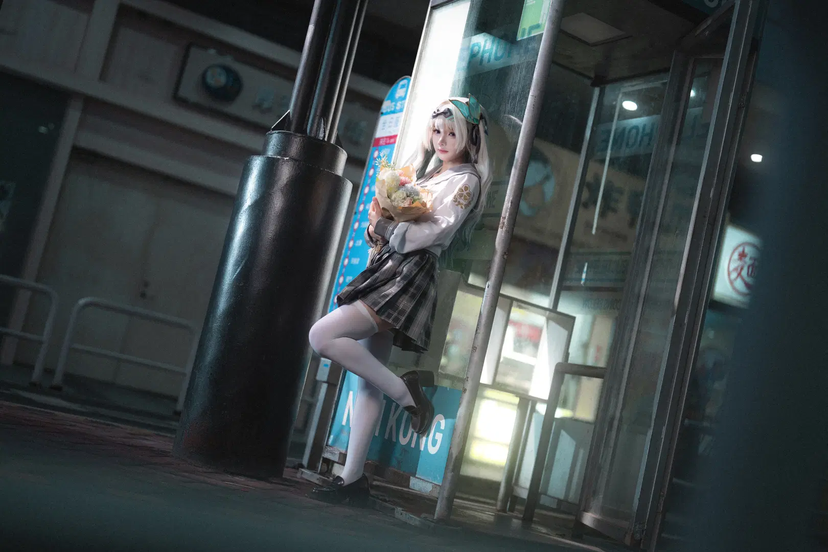 【流萤cos】崩坏星穹铁道里的JK日常，白丝与鲜花的街头漫步 - 夏尔 - 第8张