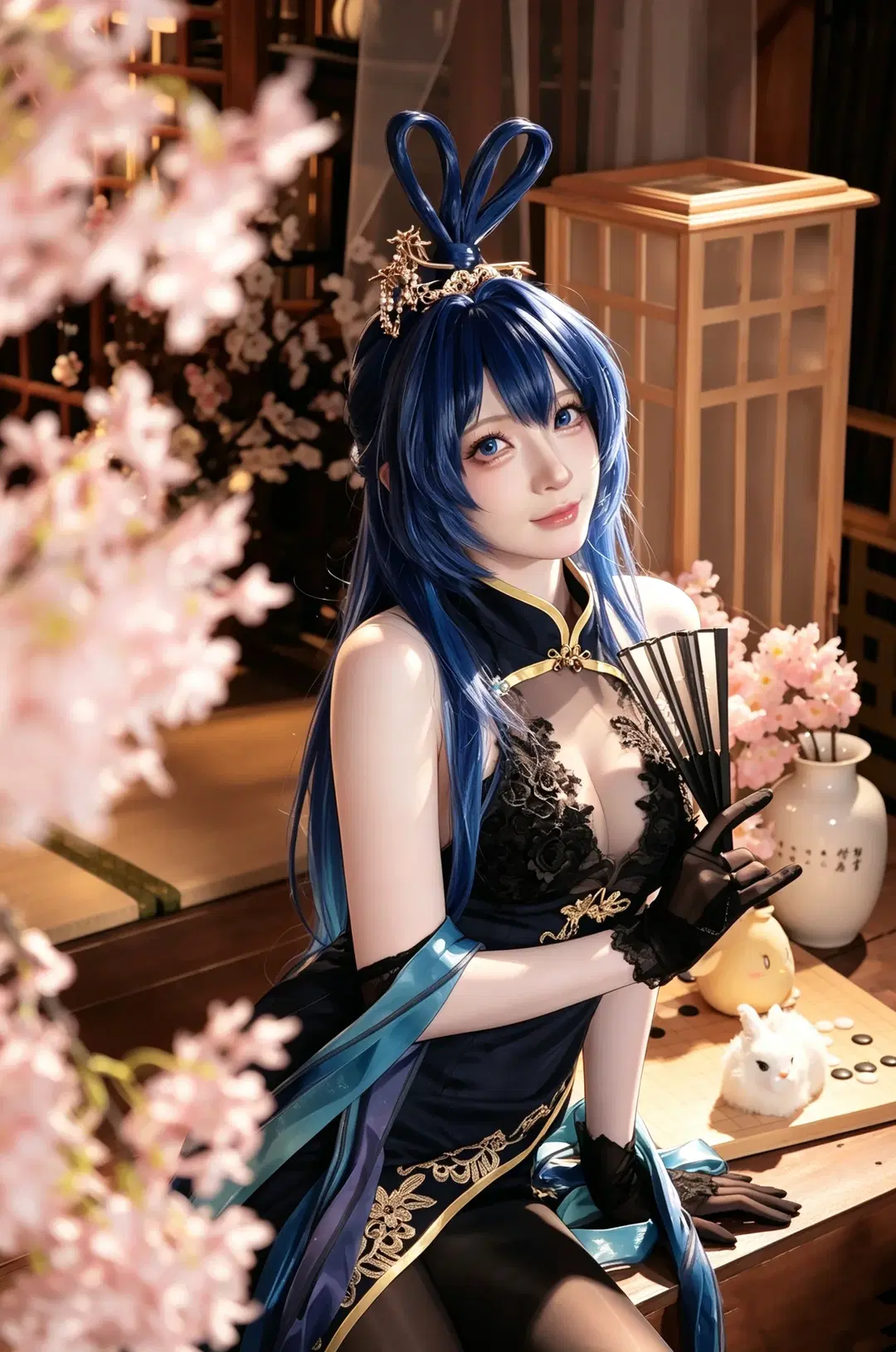 【新泽西cos】碧蓝航线月下起舞，赛车酷姐化身国风美人 - 手可摘星辰 - 第5张