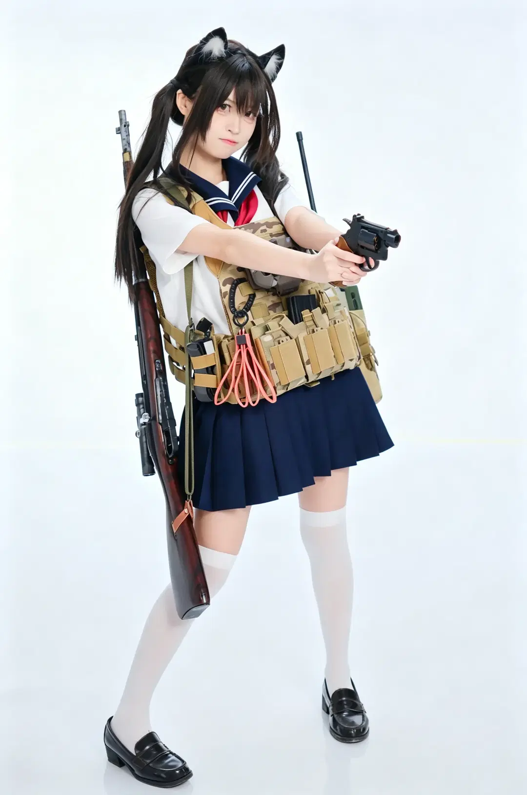白棚反差感武裝JK，貓耳少女的硬核戰術穿搭日常 - 手可摘星辰 - 第7張