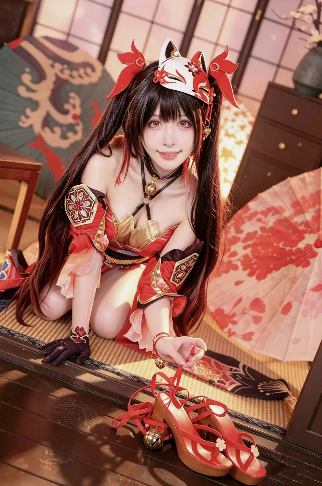 【花火 コスプレ】『崩壊：スターレイル』仮面の愚者の和風スタジオ撮影記録 - 手可摘星辰 - 3枚目