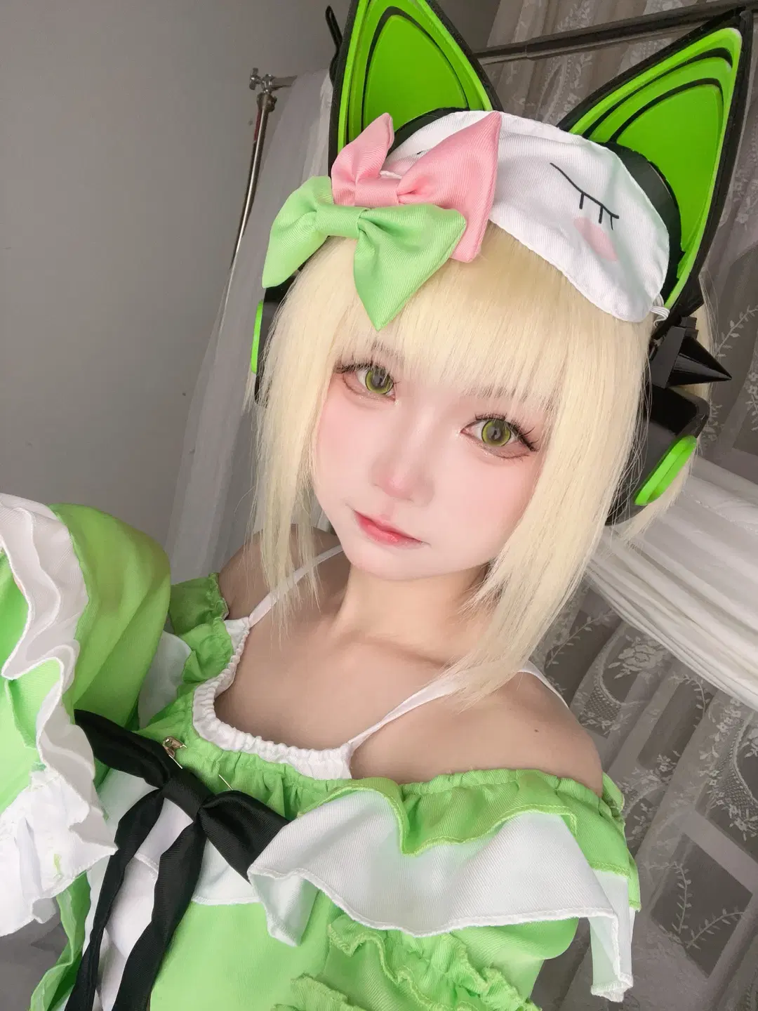 蔚蓝档案, 碧蓝档案, 才羽绿cos, 猫耳cos, 小绿
