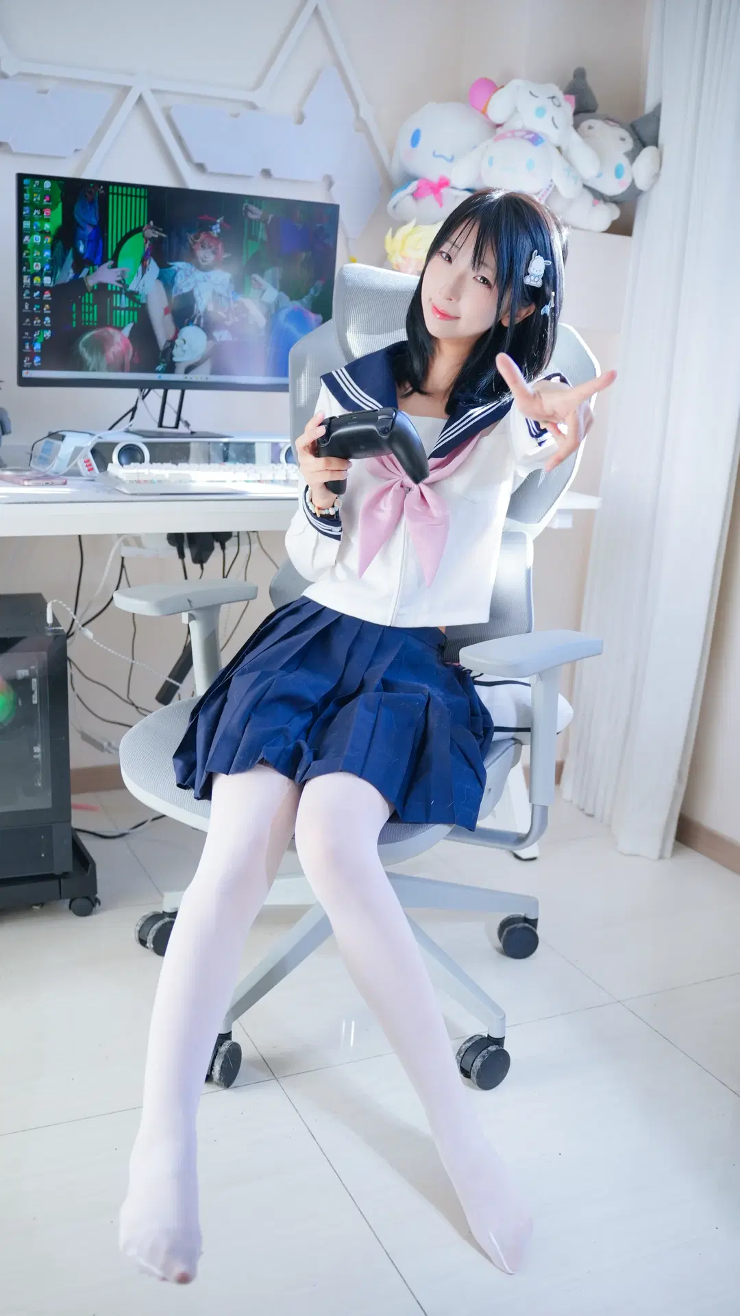 白丝, 电竞少女, jk制服, 水手服cos, 校园风写真