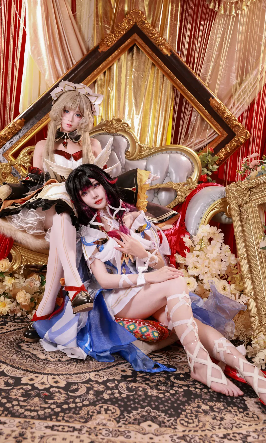 桑多涅cos, 原神, 哥伦比娅cos, 双人cosplay, 宫廷风cosplay