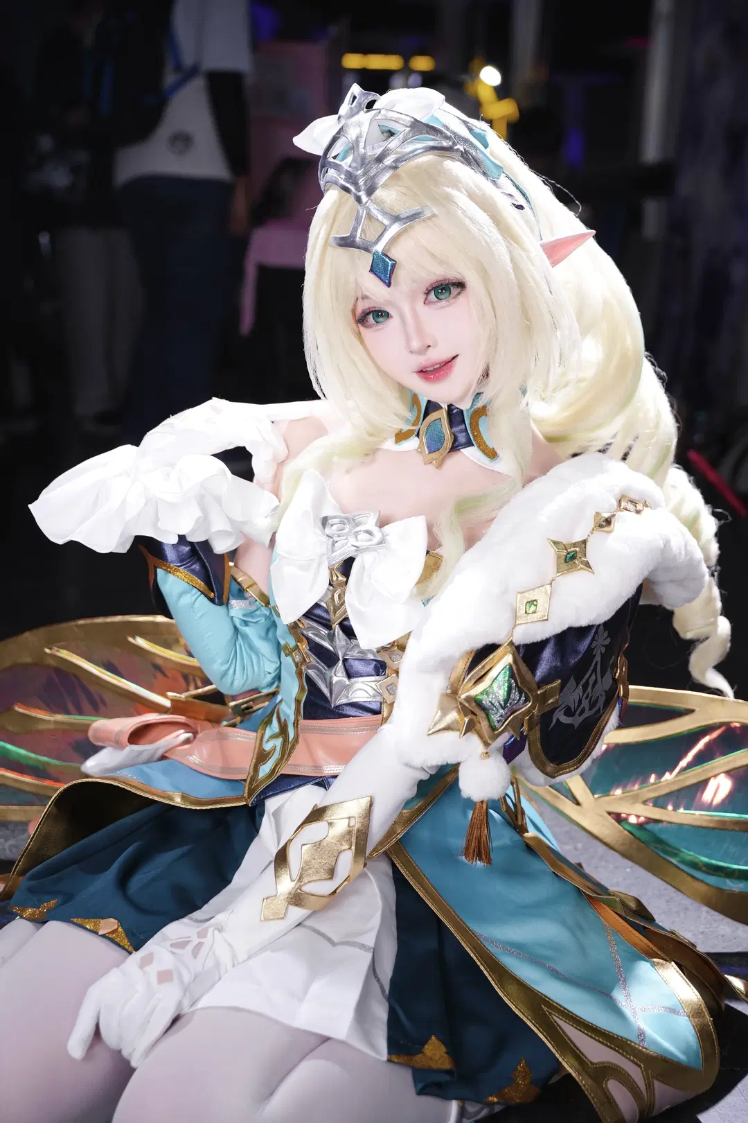 漫展场照, 精灵cos, 白丝cos, 奇幻风cosplay, 薇斯纳cos