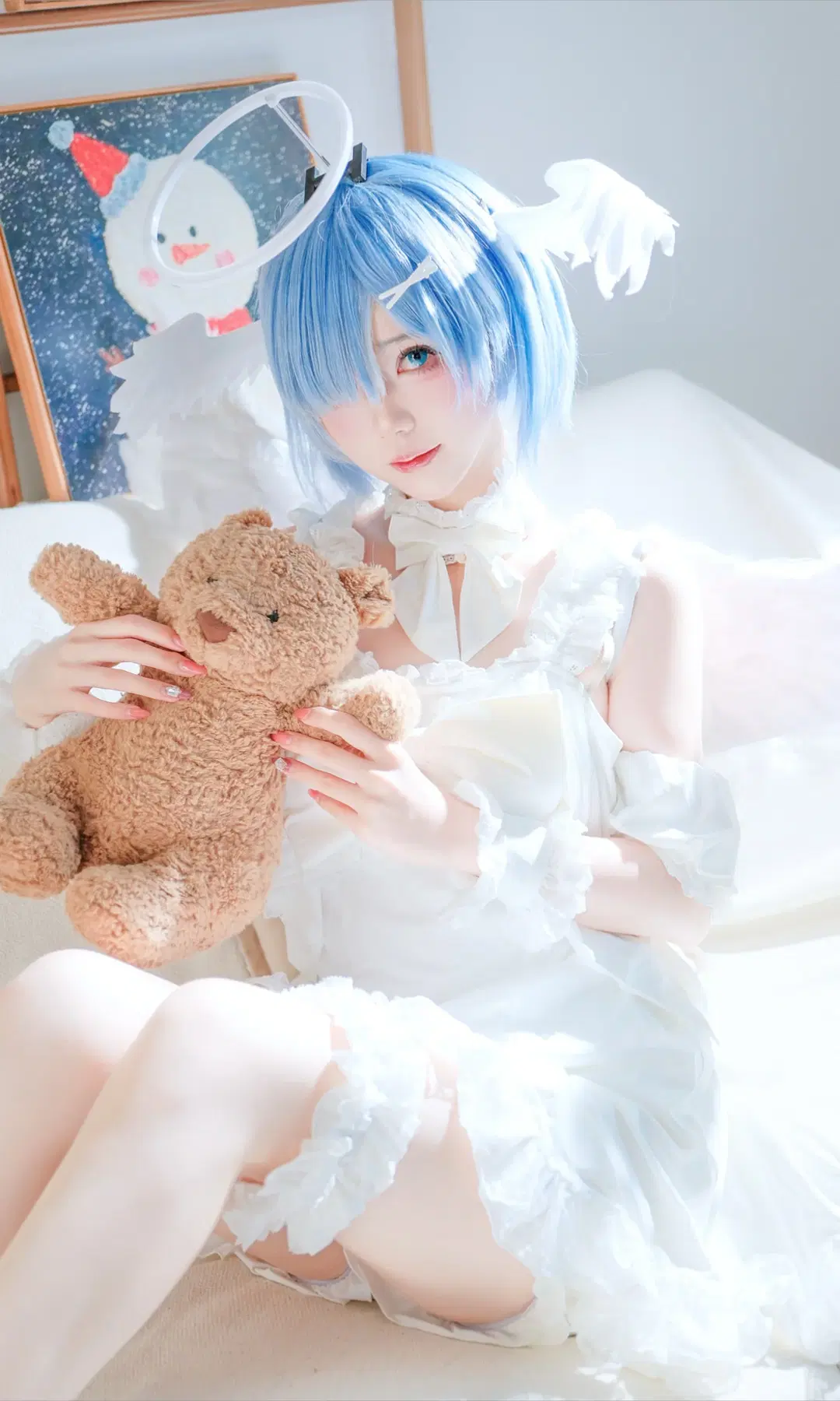 蕾姆cos, 白裙, cosplay摄影, Re:从零开始的异世界生活, 天使造型