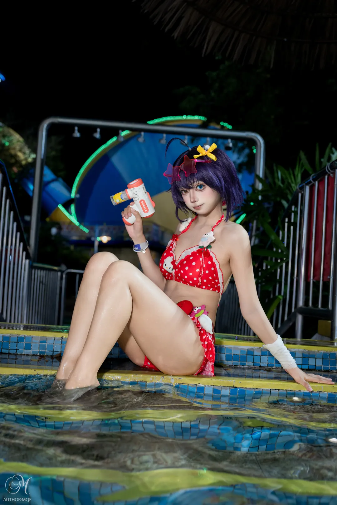 cosplay, 中二病也要谈恋爱, 水上乐园, 小鸟游六花cos, 比基尼 - 第1张