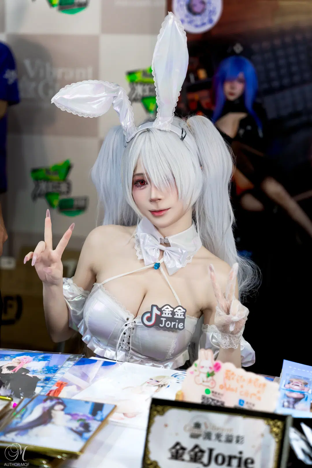 白絲穿搭, cosplay返圖, 兔女郎cos, 展會攝影, 東莞螢火蟲漫展
