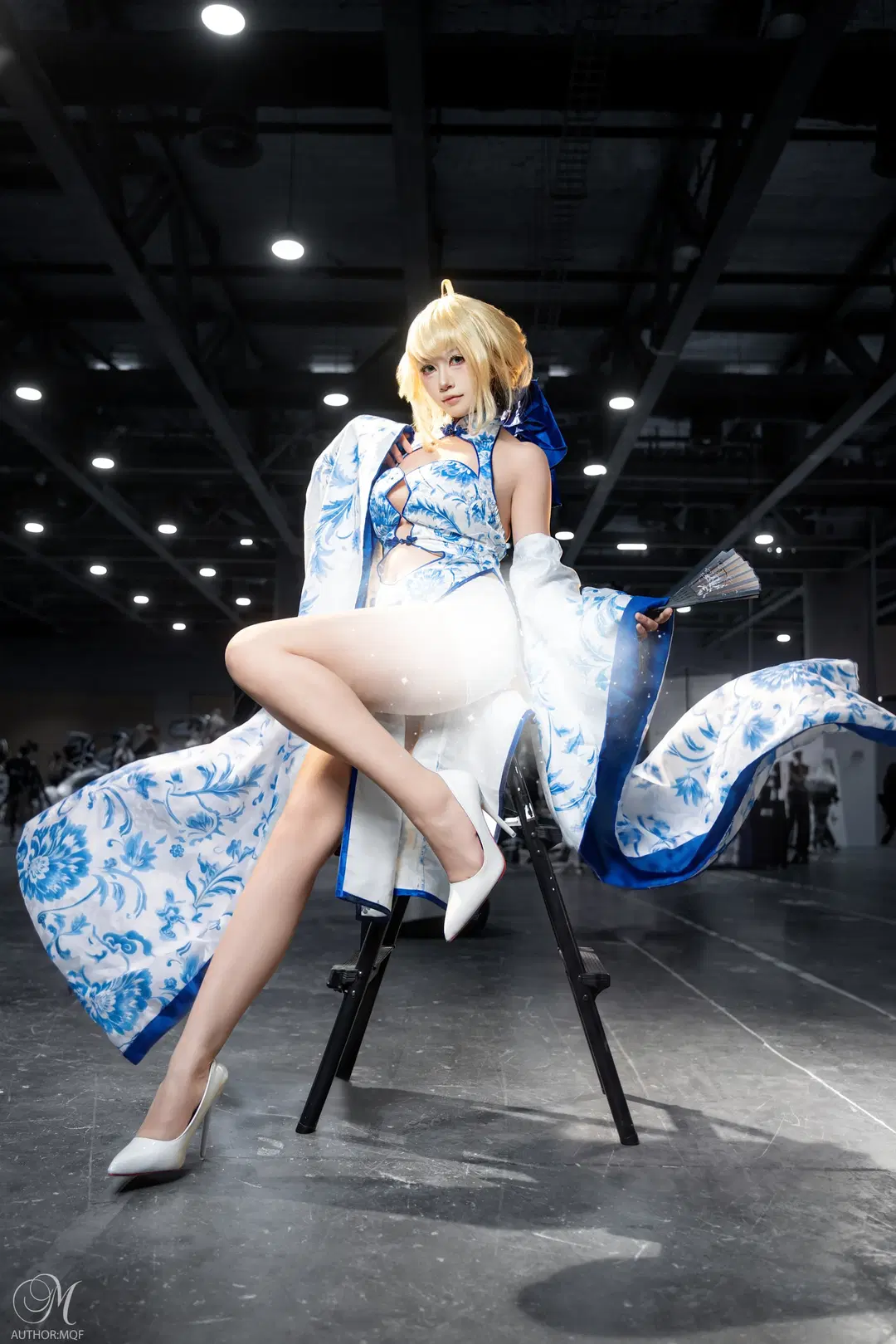 Fate系列Saber青花瓷旗袍cosplay，CICF漫展场照记录 - 默秋风_接cicf场照 - 第2张